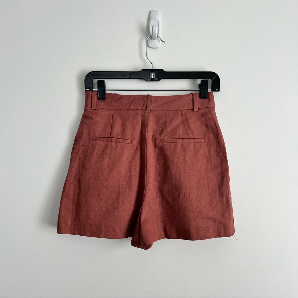 Zara High Rise Linen Blend Skort NWT - Picture 6 of 12